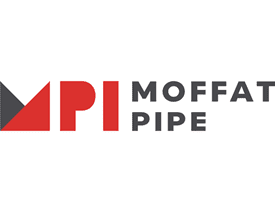 Moffat Pipe logo with red and gray.